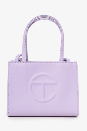 Telfar Purple Faux Leather Small Crossbody Shopping Bag