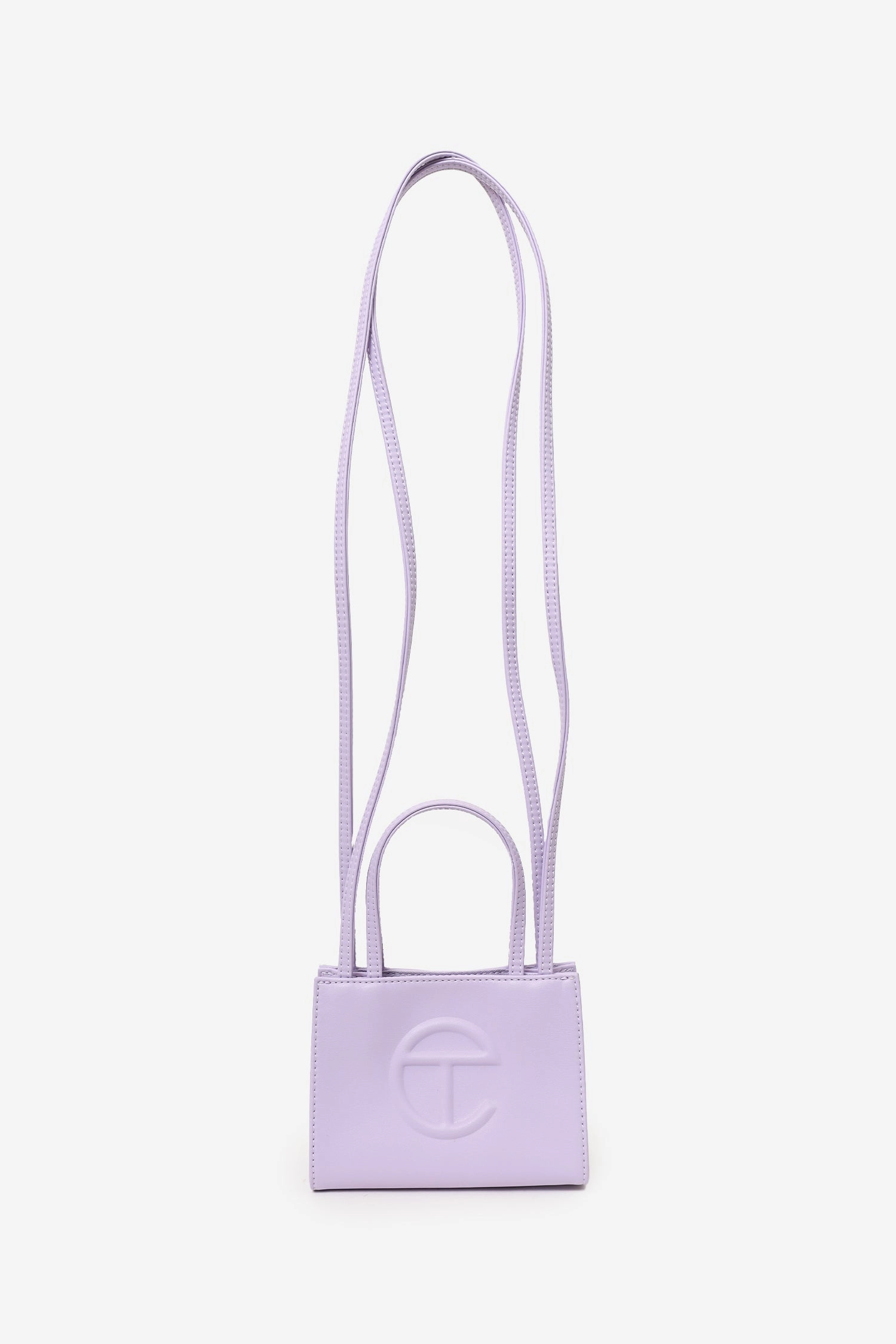 Telfar Purple Faux Leather Small Crossbody Shopping Bag