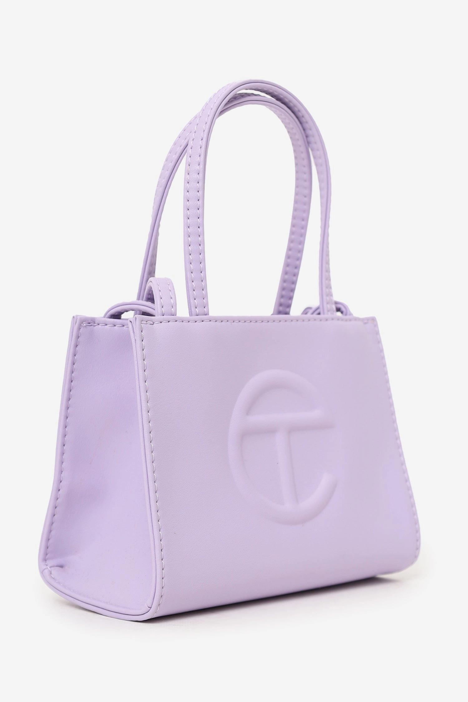 Telfar Purple Faux Leather Small Crossbody Shopping Bag