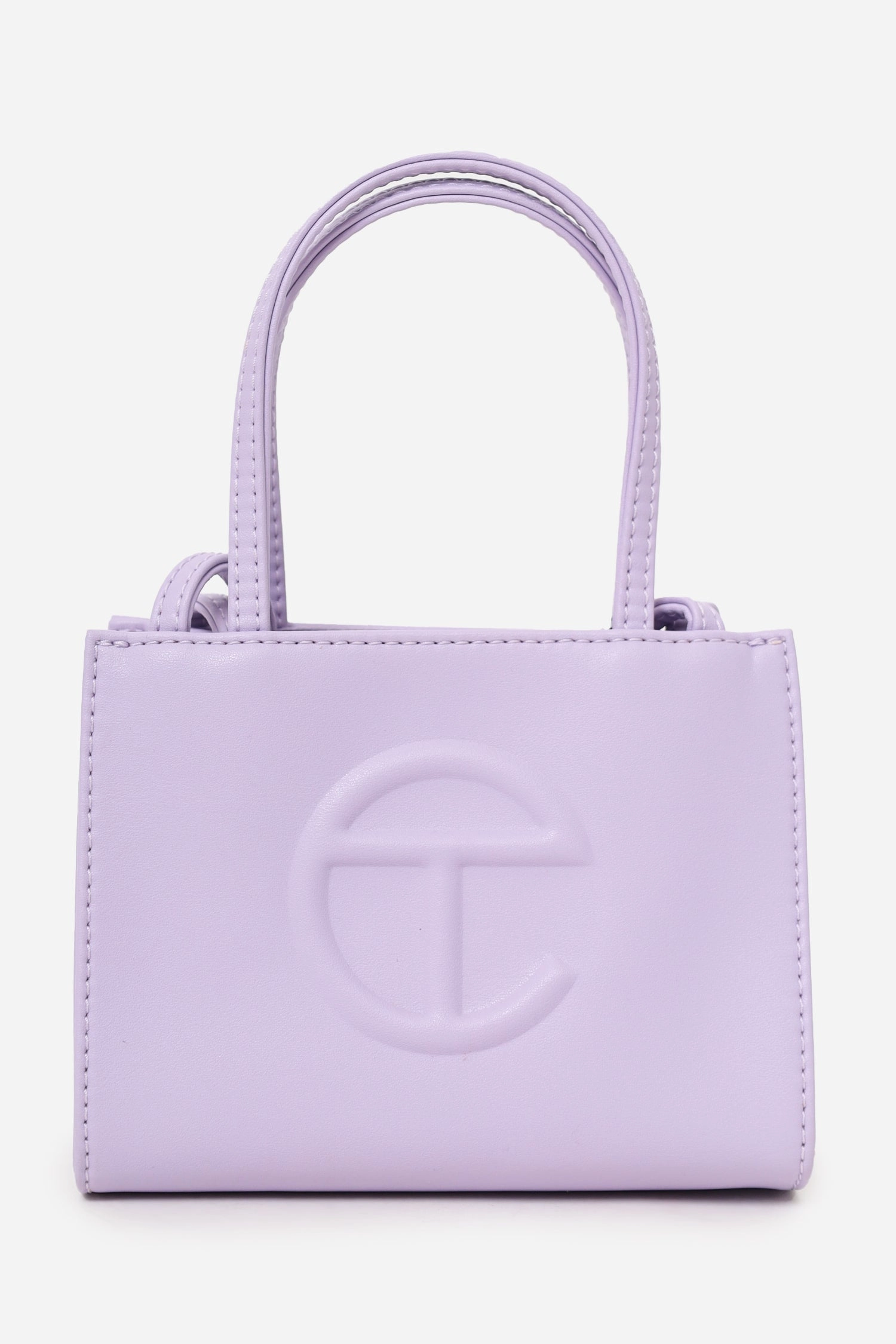 Telfar Purple Faux Leather Small Crossbody Shopping Bag