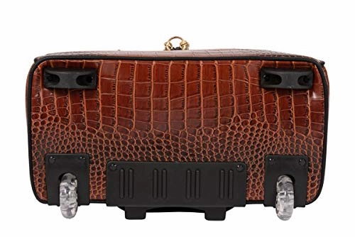 The Boston Alligator Crocodile Alligator Computer iPad, Laptop Tablet Rolling Tote Bag Briefcase Carryall Bag (17" 17.3" inch)