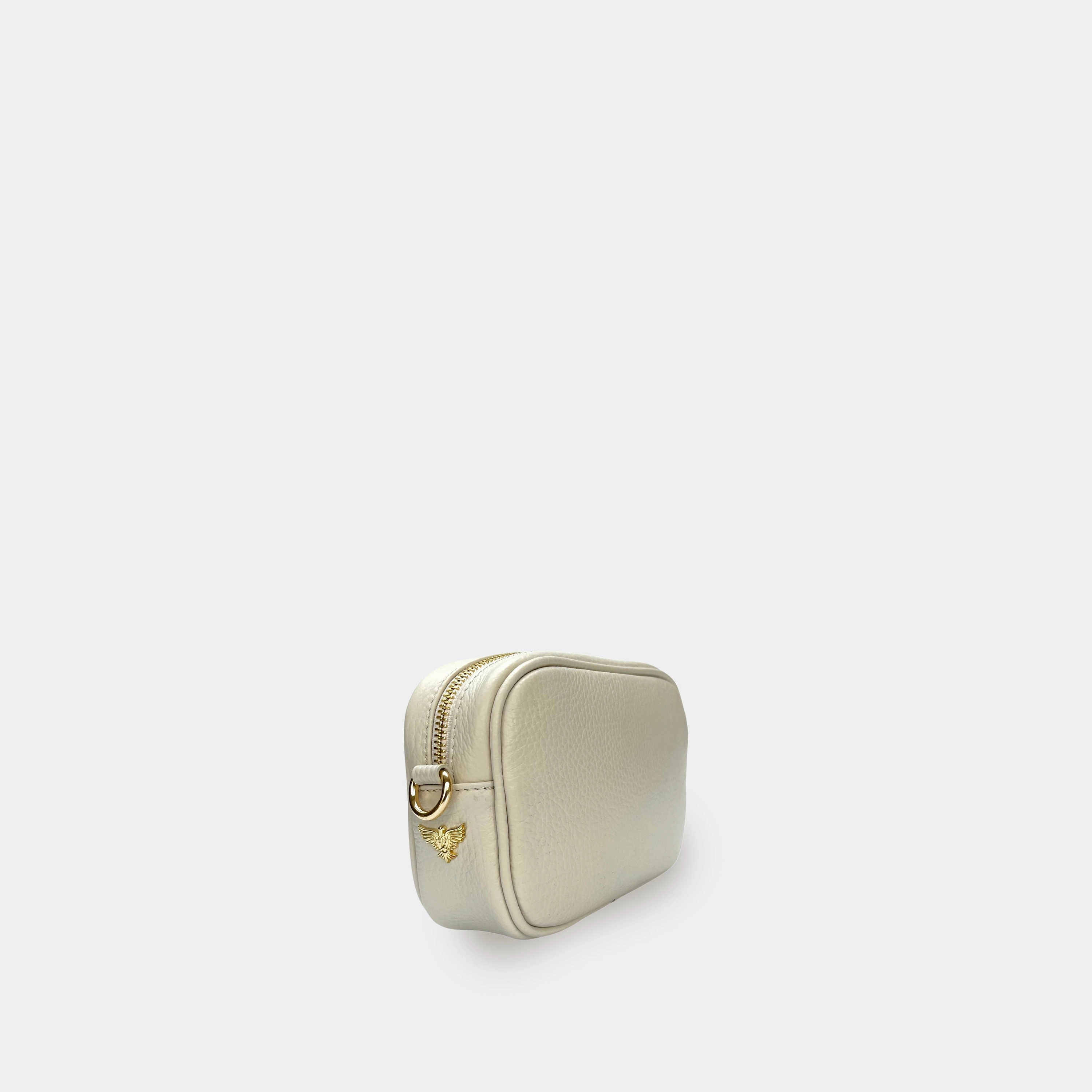 The Mini Tassel Stone Leather Phone Bag With Tan Cheetah Strap