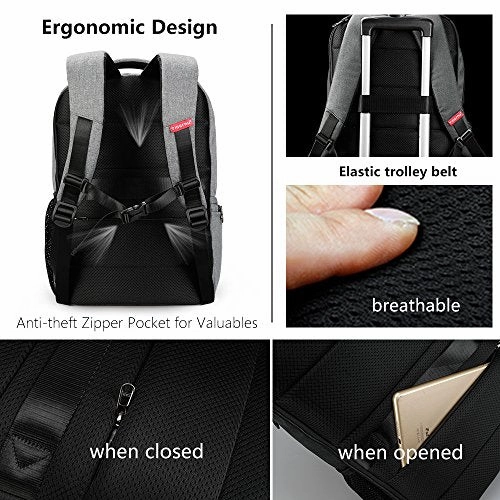 Tigernu Slim Business Laptop Backpack Anti Thief Water Resistant With Usb Charging Port College