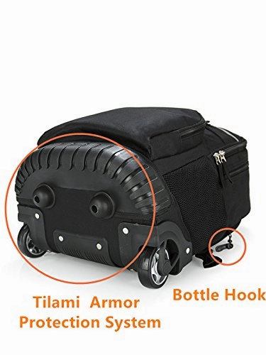 Tilami Rolling Backpack Armor Luggage School Travel Book Laptop 18 Inch Multifunction Wheeled