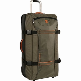 Timberland Luggage Twin Mountain 22 Inch Wheeled Duffle, Burnt Olive/Burnt Orange, One Size