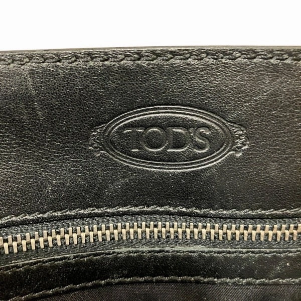 Tod's Black Leather Haircalf Handbag