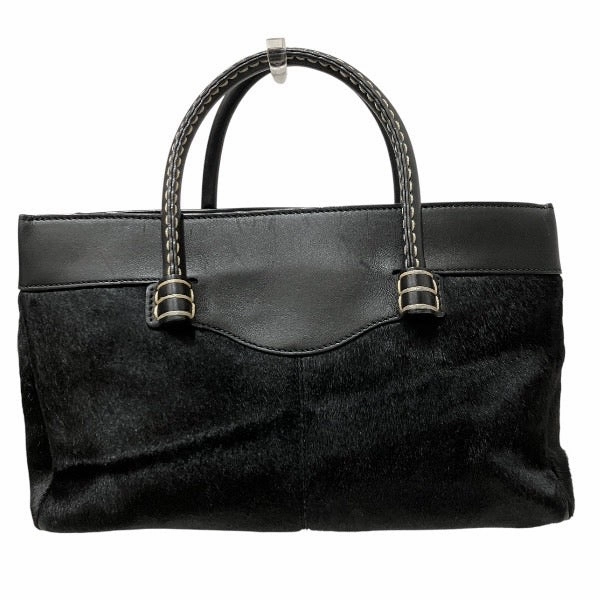 Tod's Black Leather Haircalf Handbag