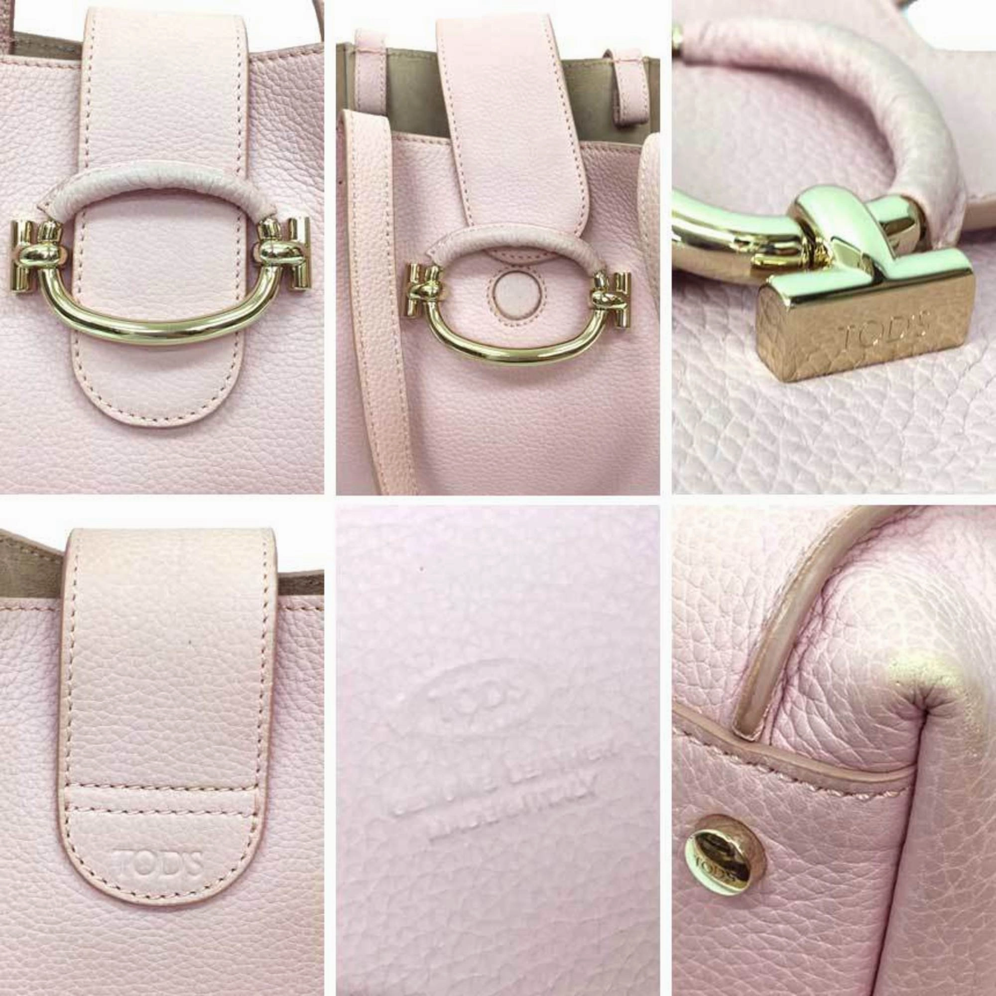 Tod's  Leather Shoulder Bag Tote Bag (Pre-Owned)