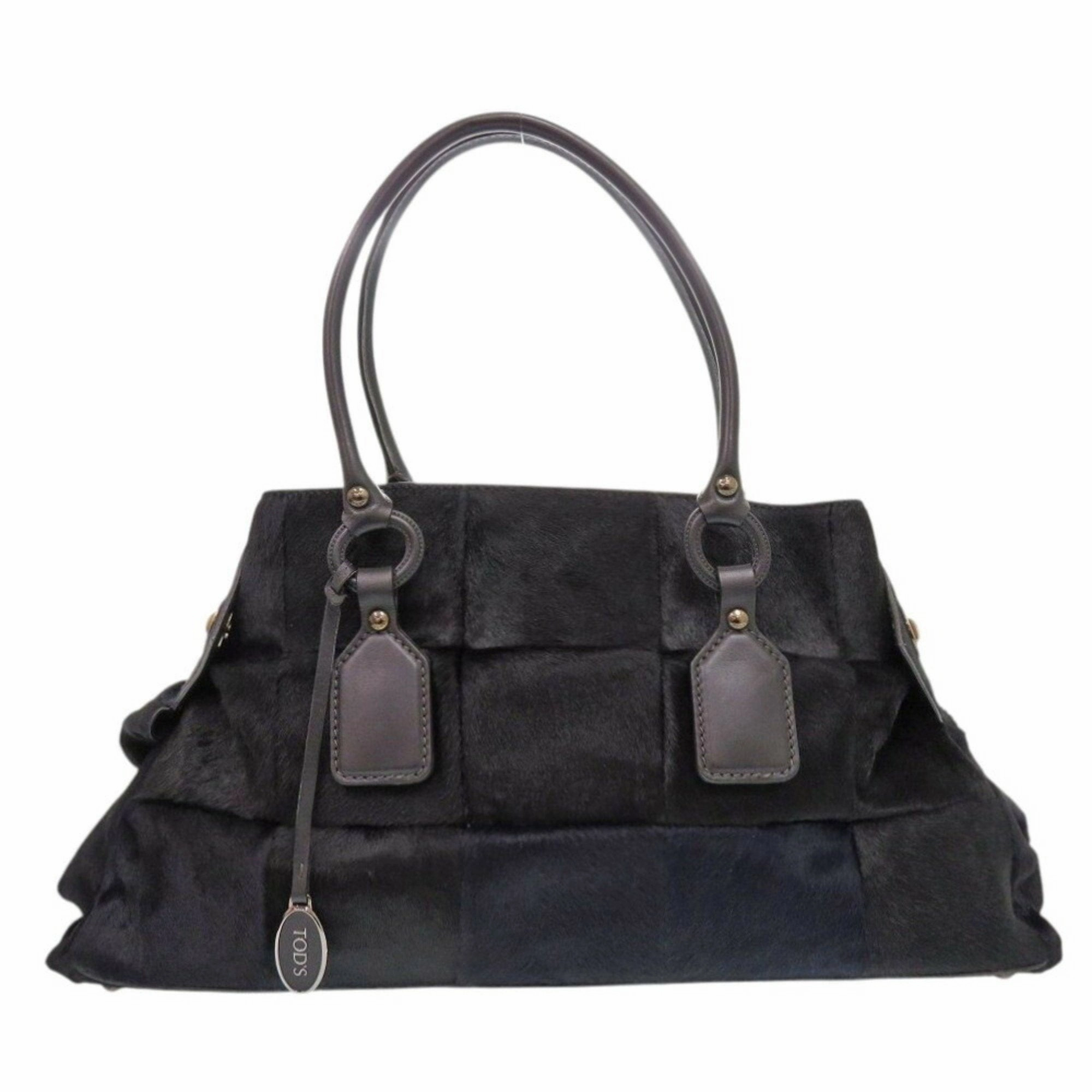 Tod's Navy Leather Shoulder Bag (Pre-Owned)