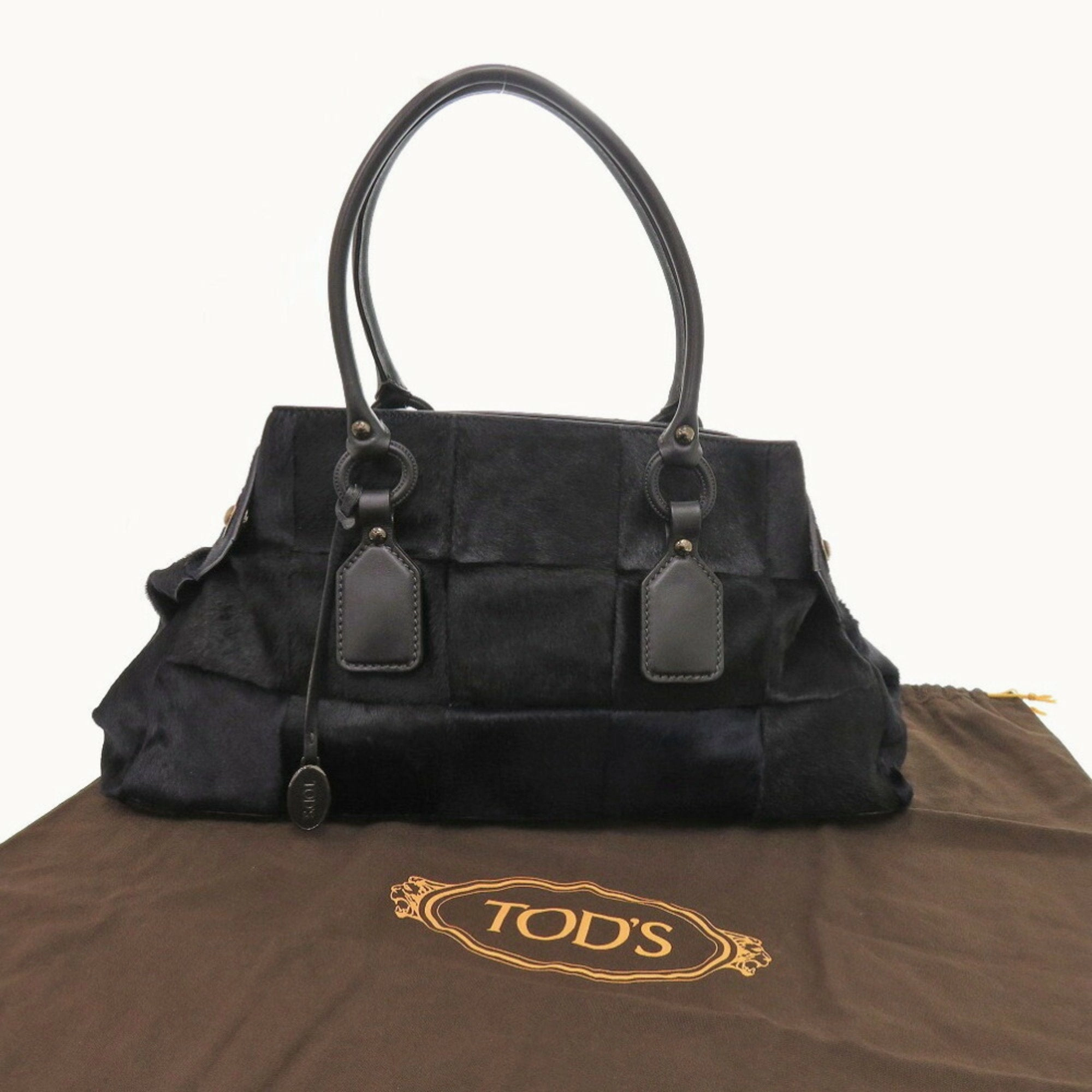 Tod's Navy Leather Shoulder Bag (Pre-Owned)
