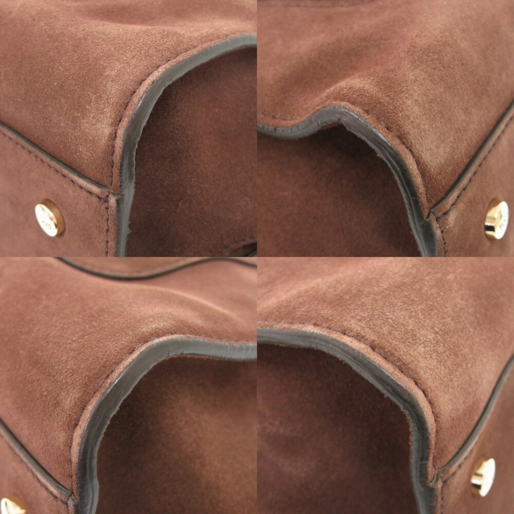 Tod's Suede Leather Handbag Shoulder Bag (Pre-Owned)