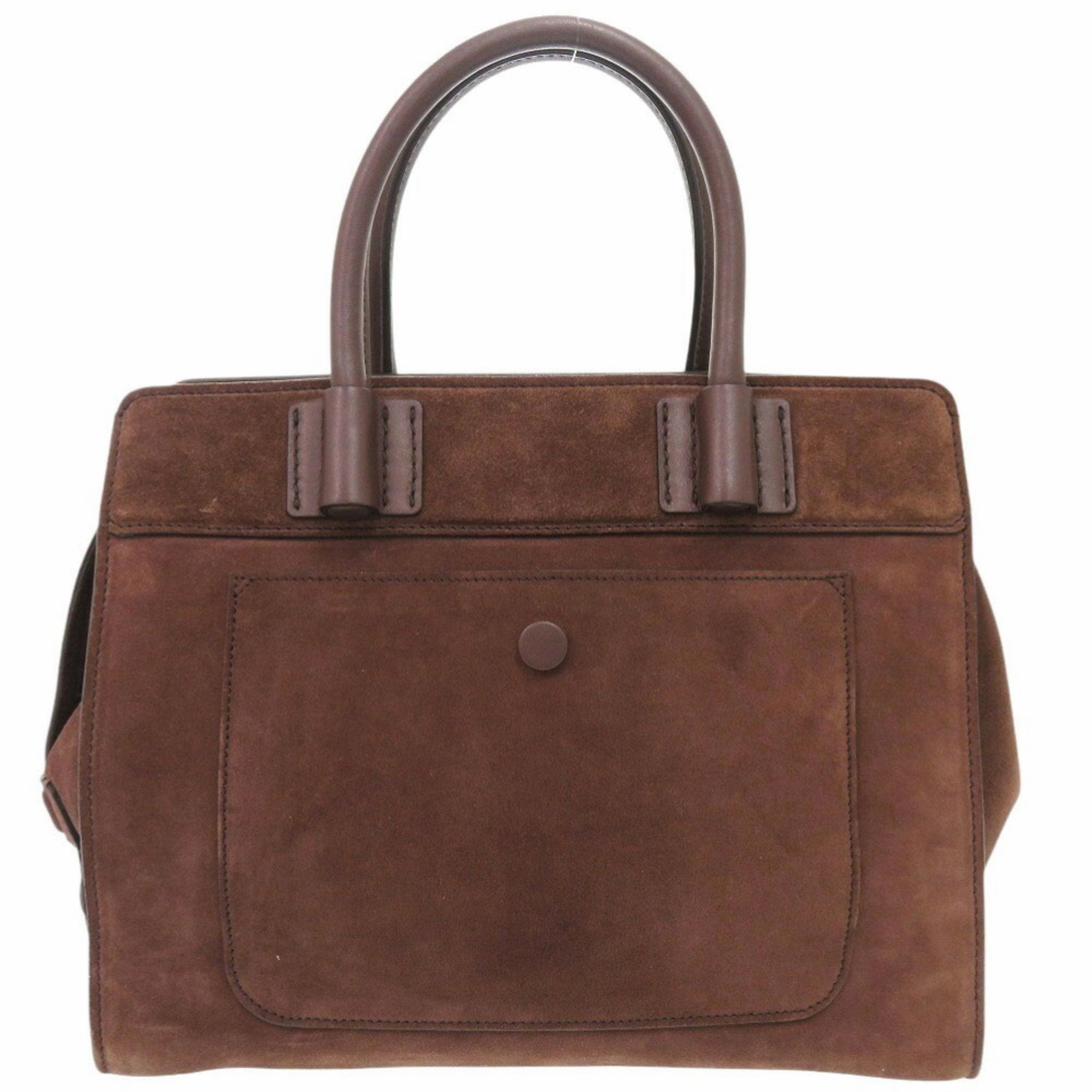 Tod's Suede Leather Handbag Shoulder Bag (Pre-Owned)