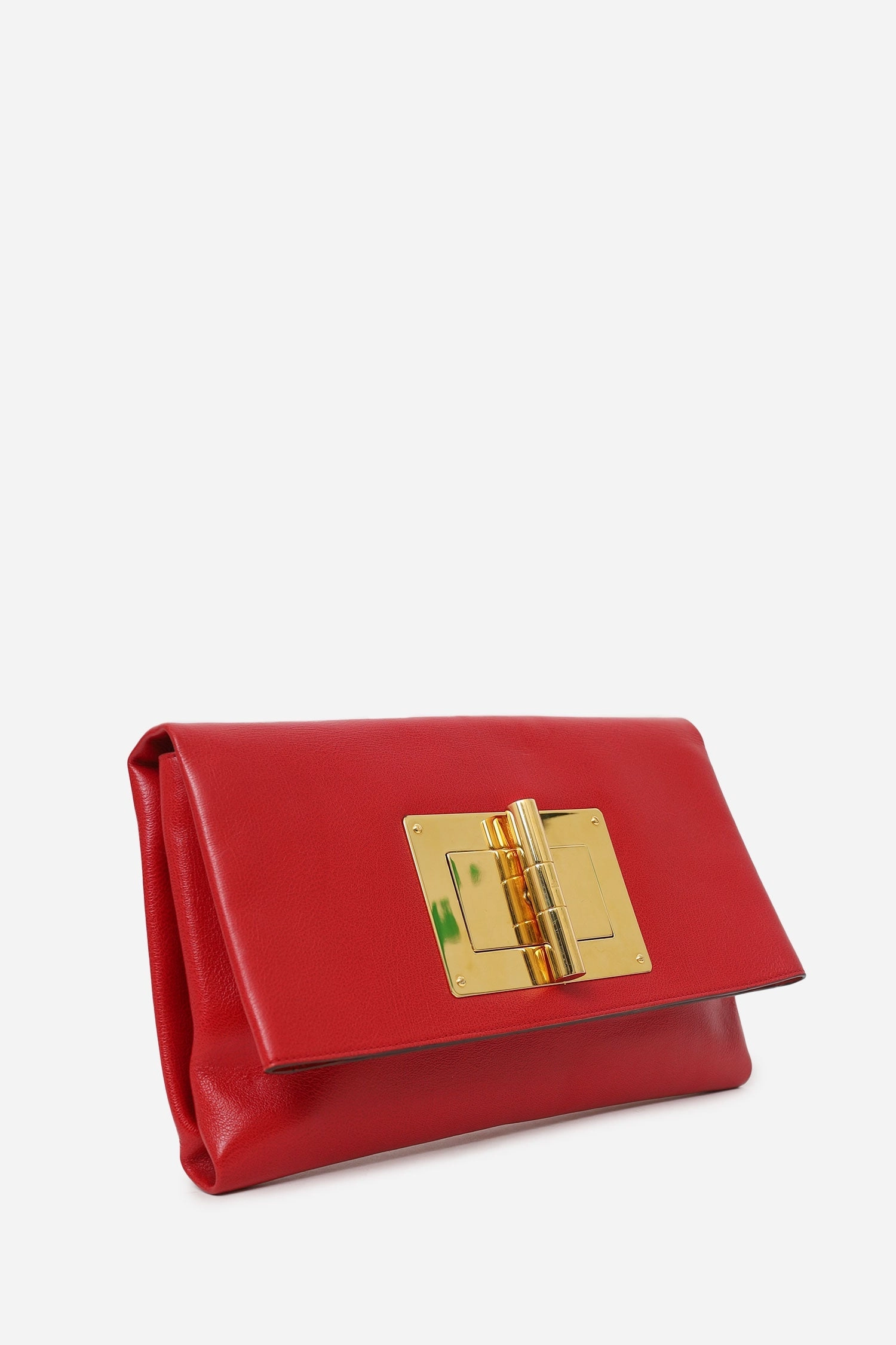 Tom Ford Red Leather Natalia Convertible Clutch
