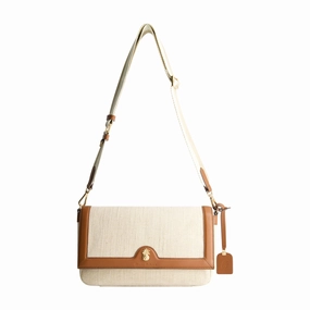 Tommy Bahama Lurex Linen Long Flap Crossbody