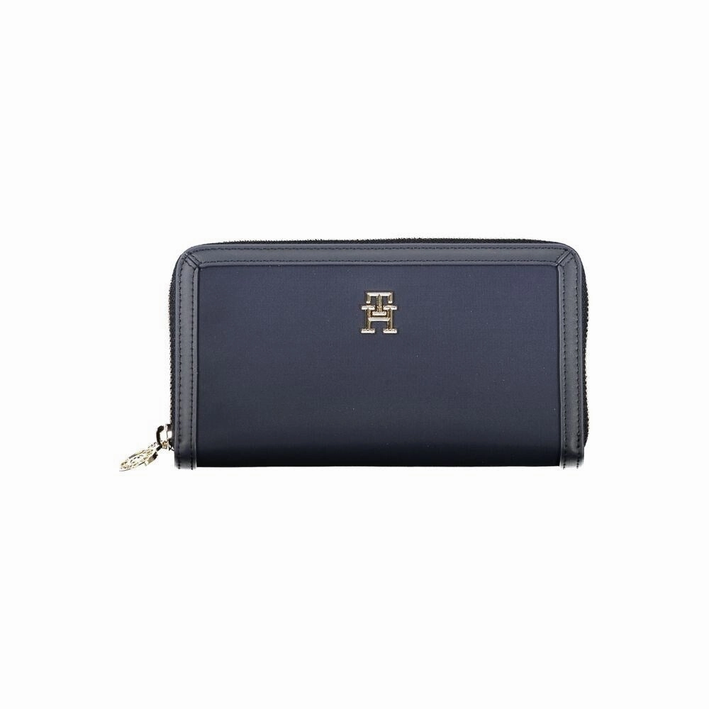 Tommy Hilfiger Chic Sustainable Blue Wallet with Secure Women's Zip
