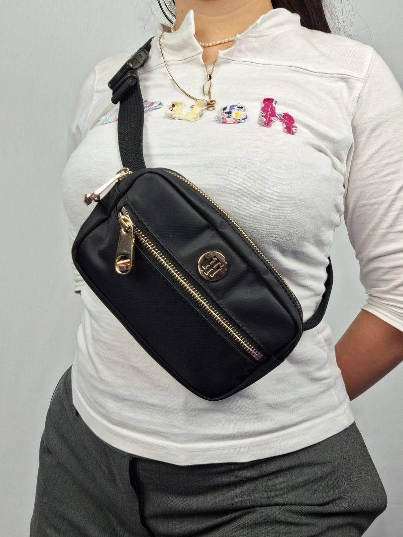 Tommy Hilfiger Compact Gold Accent Waist Bag Bag Size None