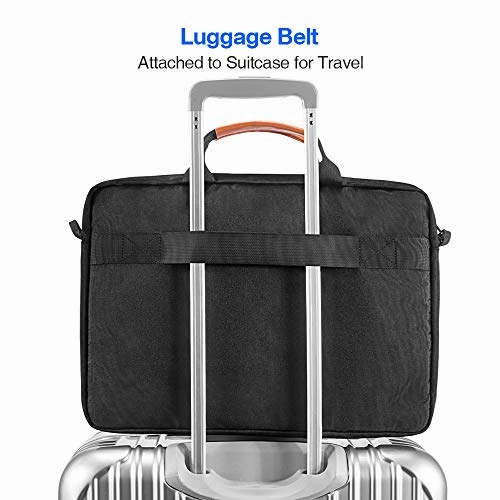 tomtoc Laptop Briefcase, 15-15.6 Inch Multi-Functional Laptop Shoulder Messenger Bag for 15-inch MacBook Pro, Dell XPS 15, Surface Book 2, Ultrabooks, Chromebooks, Notebooks