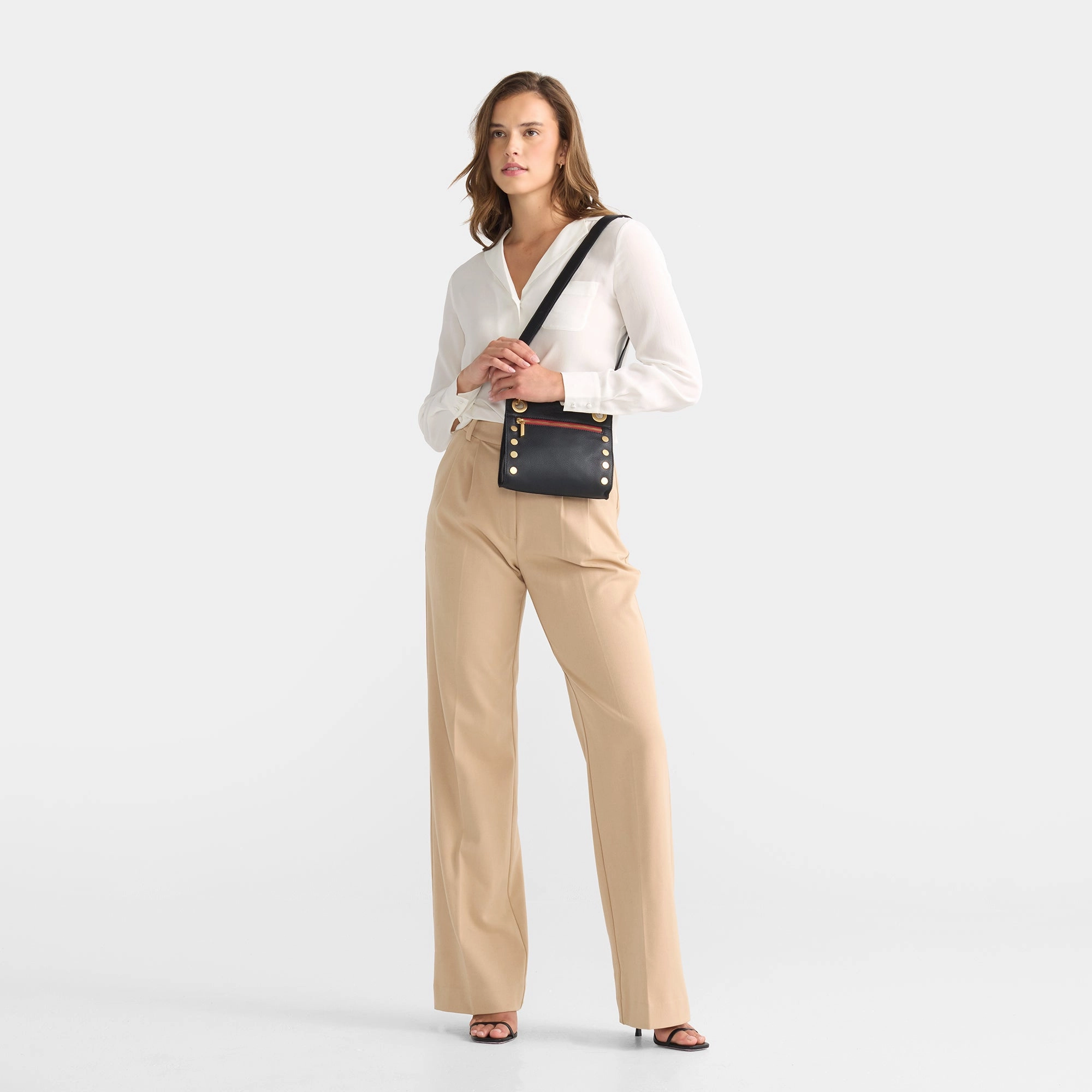 Tony | Black/Brushed Gold Red Zip | Sml