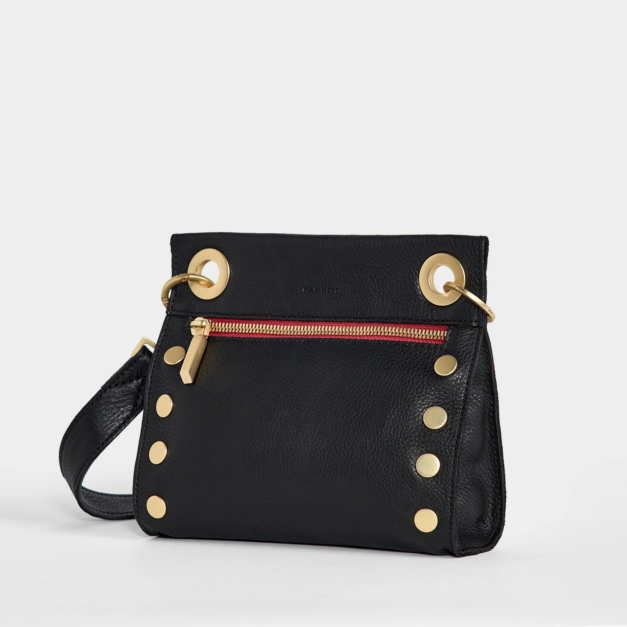Tony | Black/Brushed Gold Red Zip | Sml