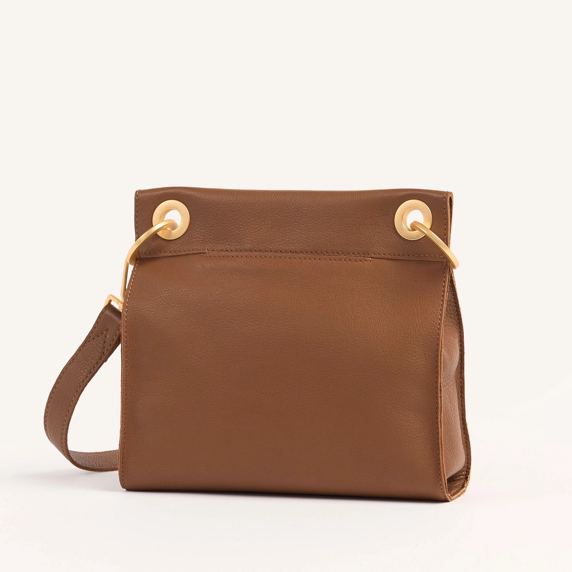 Tony | Mahogany Pebble/Brushed Gold Red Zip | Med