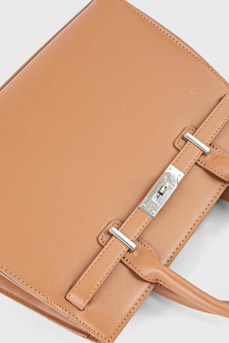 Top Handle Hand Bags BH0076-Tan