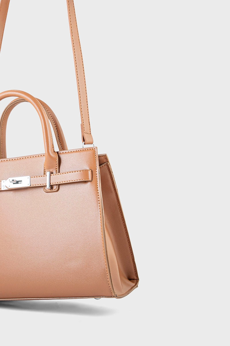 Top Handle Hand Bags BH0076-Tan