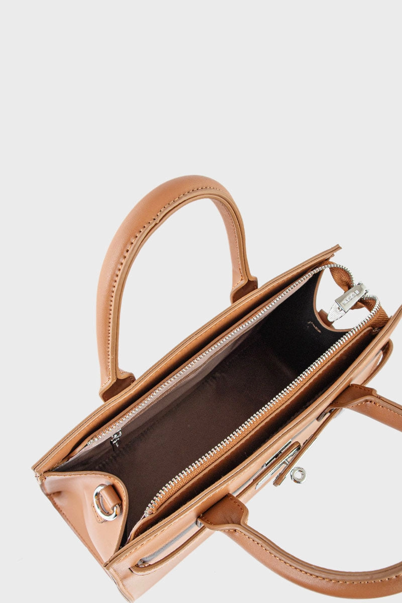 Top Handle Hand Bags BH0076-Tan