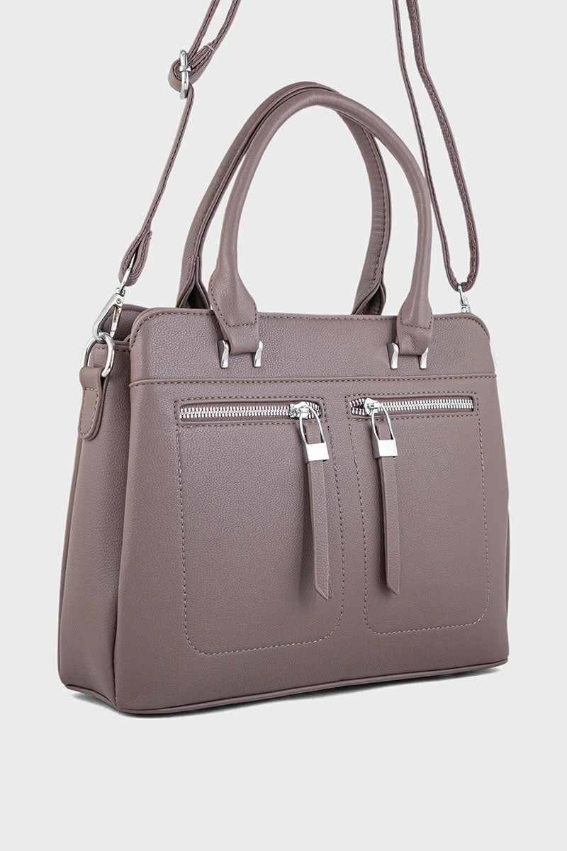 Top Handle Hand Bags BH0106-Brown