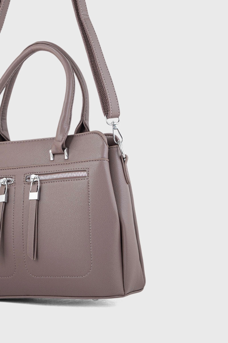 Top Handle Hand Bags BH0106-Brown