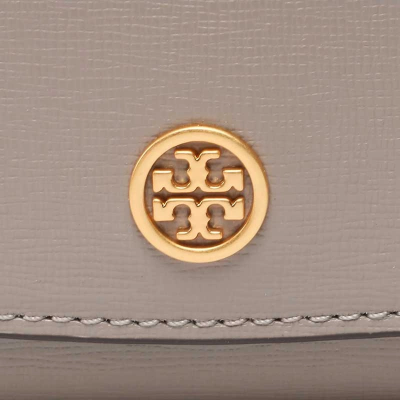TORY BURCH ROBINSON Chain Wallet Gray Heron 137152