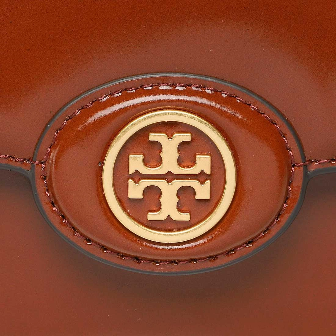 TORY BURCH Robinson Spazzolato Convertible Shoulder Bag Dark Sienna 143122