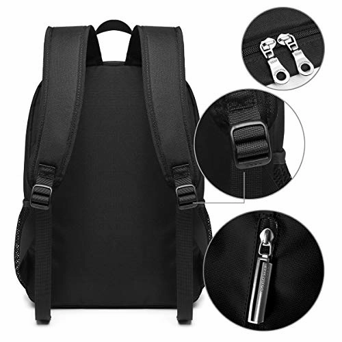 Travel Backpacks Yinyang Kio Fish School Shoulder Laptop Daypack Bags 17 Inch For Girls Boys Men Womens, Black