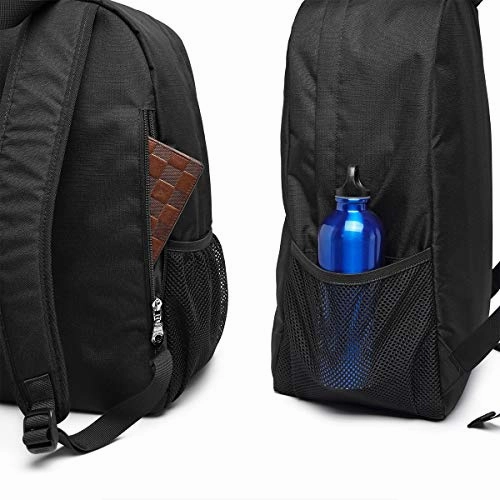 Travel Backpacks Yinyang Kio Fish School Shoulder Laptop Daypack Bags 17 Inch For Girls Boys Men Womens, Black