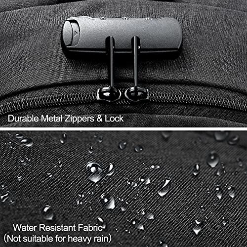 Travel Laptop Backpack Water Resistant Anti-Theft Bag with USB Charging Port and Lock 17.3 Inch Computer Business Backpacks for Women Men College School Student Gift,Bookbag Casual Hiking Daypack