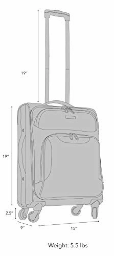 Travelcross Barcelona 21'' Carry On Lightweight Spinner Luggage - Purple