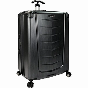 TravelerS Choice Silverwood Polycarbonate Hardside Expandable Spinner Luggage Case - Brush Metal