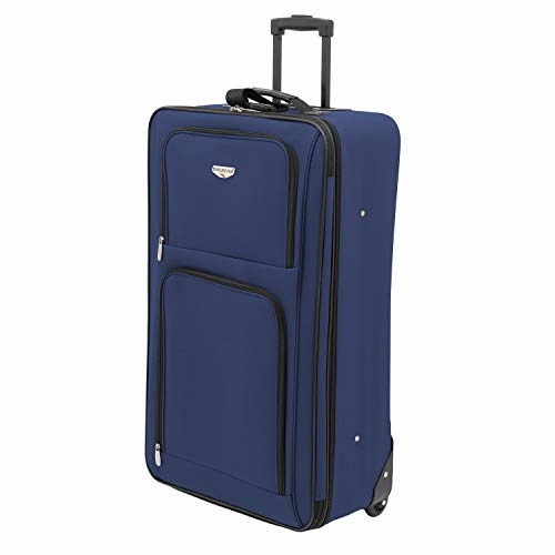 Travelers Club Genova Expandable Luggage Set, Navy Blue, 3 Piece
