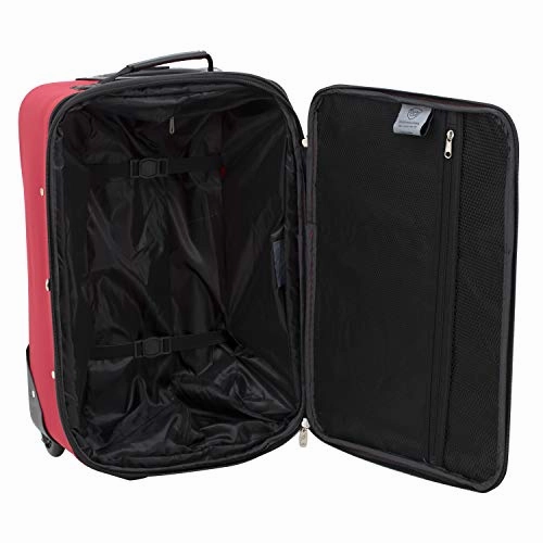 Travelers Club Genova Expandable Luggage Set, Red, 3 Piece