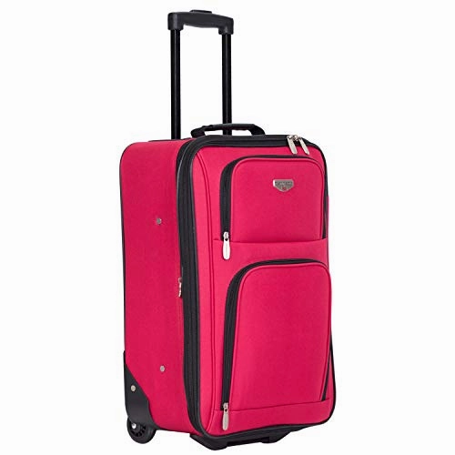 Travelers Club Genova Expandable Luggage Set, Red, 3 Piece
