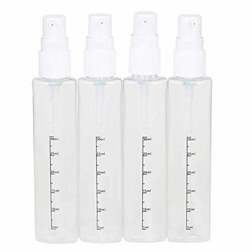 Travigo 4-in-1 Travel Bottle Dispenser, Includes Four Empty Reusable 1.4 oz. (40 mL) Cosmetic Toiletry Containers for Sanitizer, Soap, Lotions, Skincare, Makeup Products (Purple)