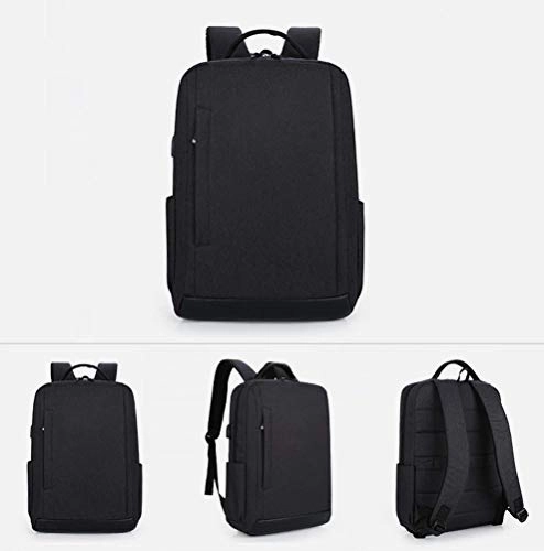 TRE Deluxe Black Waterproof Laptop Backpack 15 Inch Travel Gear Bag Business Trip Computer Daypack Double Laptop Compartment (Color : A1)