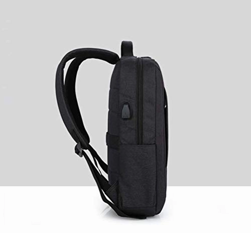 TRE Deluxe Black Waterproof Laptop Backpack 15 Inch Travel Gear Bag Business Trip Computer Daypack Double Laptop Compartment (Color : A2)