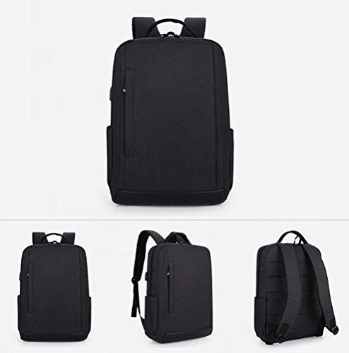 TRE Deluxe Black Waterproof Laptop Backpack 15 Inch Travel Gear Bag Business Trip Computer Daypack Double Laptop Compartment (Color : A9)