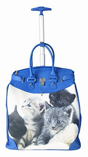 Trendy Flyer Computer/Laptop Rolling Bag 2 Wheel Case Cats / Animals