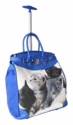Trendy Flyer Computer/Laptop Rolling Bag 2 Wheel Case Cats / Animals