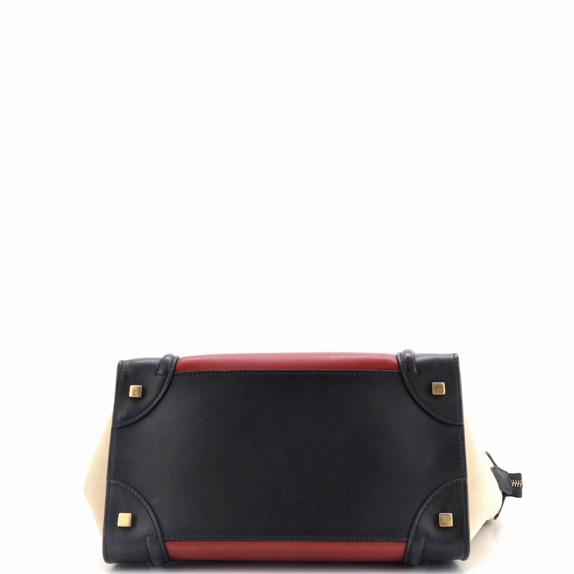 Tricolor Luggage Bag Leather Micro