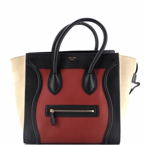 Tricolor Luggage Bag Leather Micro