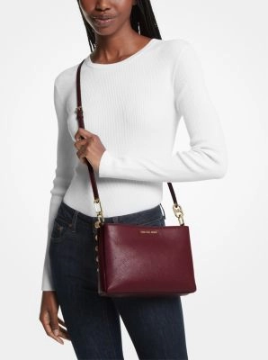Trisha Medium Pebbled Leather Crossbody Bag