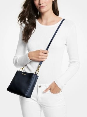 Trisha Medium Pebbled Leather Crossbody Bag