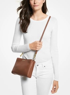 Trisha Medium Pebbled Leather Crossbody Bag